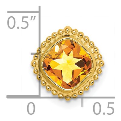 14K Yellow Gold Citrine Slide Pendant – view 3