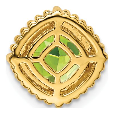 14K Yellow Gold Peridot Beaded Slide Pendant – view 4