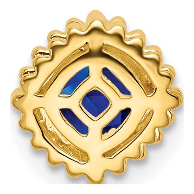 14K Yellow Gold Sapphire Cushion Slide Pendant – view 5