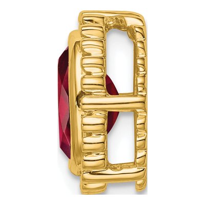 14K Yellow Gold Garnet Slide Pendant – view 2