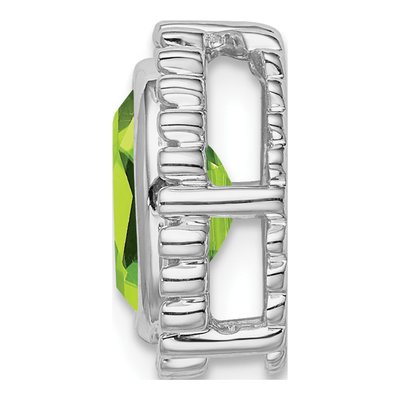 14K White Gold Peridot Slide Pendant – view 2