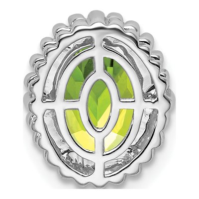 14K White Gold Peridot Slide Pendant – view 4