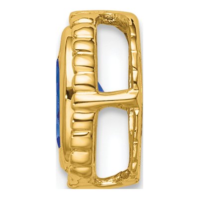 14K Yellow Gold Sapphire Oval Charm – view 2