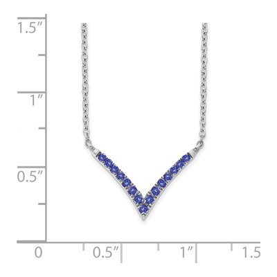 14K White Gold Tanzanite V-Necklace – view 4
