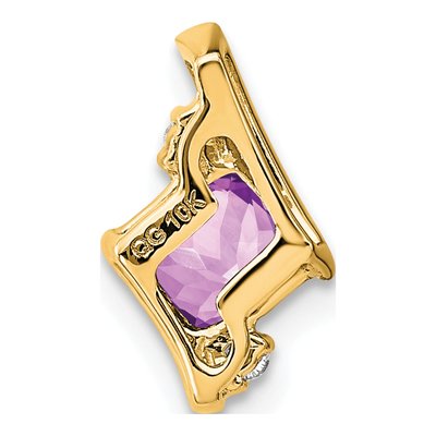 10K Yellow Gold Amethyst & Diamond February Charm – view 3