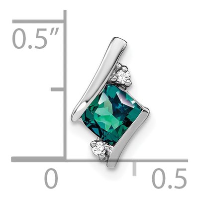 10K White Gold Diamond Slide Pendant – view 3
