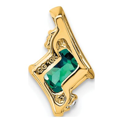 10K Yellow Gold Diamond Slide Pendant – view 2