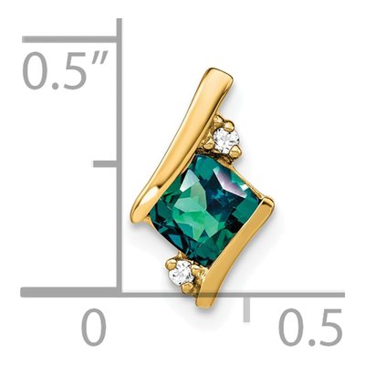 10K Yellow Gold Diamond Slide Pendant – view 3