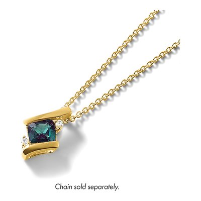 10K Yellow Gold Diamond Slide Pendant – view 4