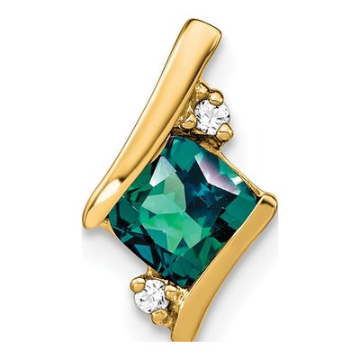 10K Yellow Gold Diamond Slide Pendant