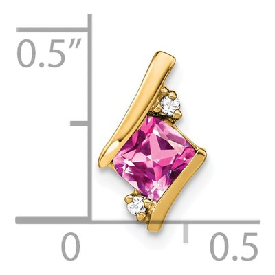 10K Yellow Gold Diamond Slide Pendant – view 2