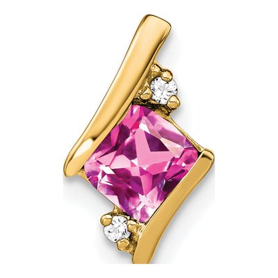 10K Yellow Gold Diamond Slide Pendant