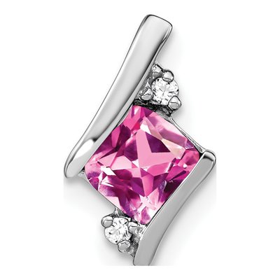 14K White Gold Diamond Slide Pendant