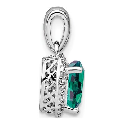 Sterling Silver 1/15 ct tw Diamond Heart Pendant – view 3