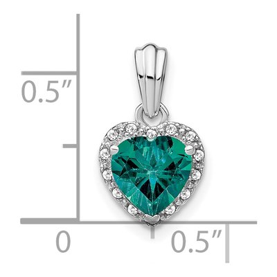 Sterling Silver 1/15 ct tw Diamond Heart Pendant – view 4