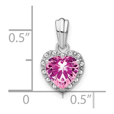 Sterling Silver 1/15 ct tw Diamond Heart Pendant – view 4