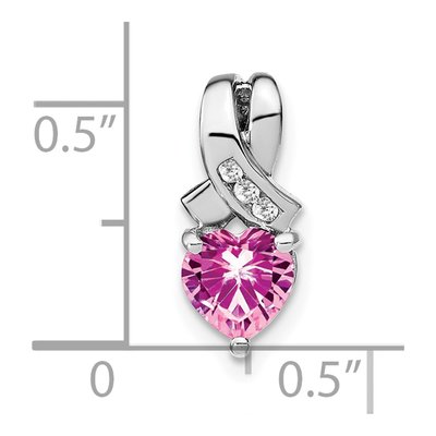 Sterling Silver Diamond Pendant – view 2