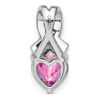 Sterling Silver Diamond Pendant – view 3