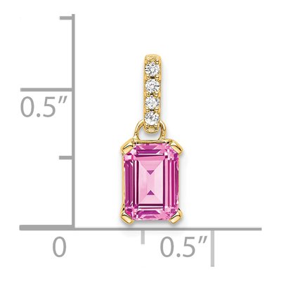 10K Yellow Gold Diamond Pendant – view 2