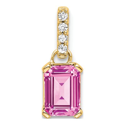 10K Yellow Gold Diamond Pendant