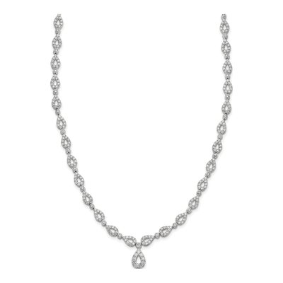 14K White Gold 2 3/4 ct tw Lab-Grown Diamond Teardrop Necklace – view 3