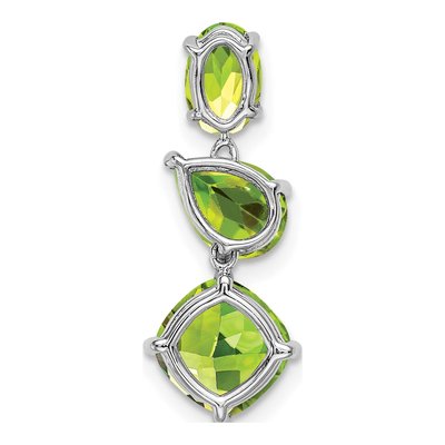 14K White Gold Peridot Natural Slide Pendant – view 5