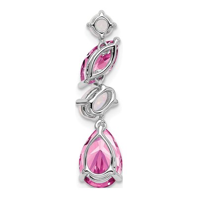 14K White Gold Opal Slide Pendant – view 4