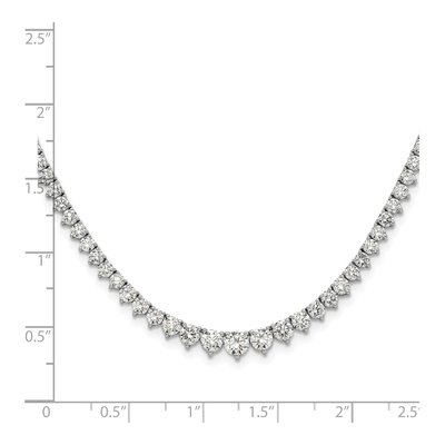14K White Gold Lab Grown Diamond Tennis Necklace – view 4
