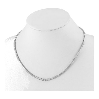 14K White Gold Lab Grown Diamond Tennis Necklace – view 5