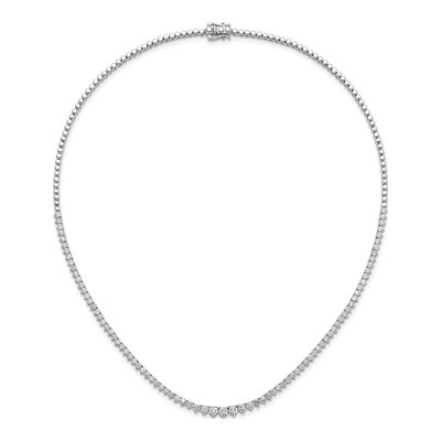 14K White Gold Lab Grown Diamond Tennis Necklace – view 6