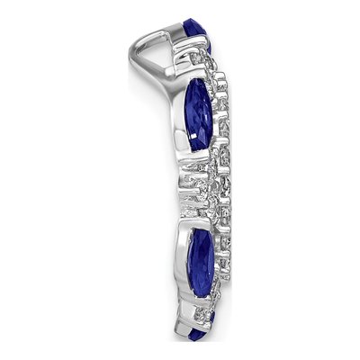 14K White Gold 5/8 ct tw Lab-Grown Diamond Cr Slide Pendant – view 2