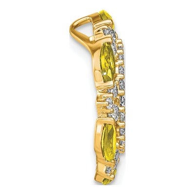 14K Yellow Gold 5/8 ct tw Lab-Grown Diamond Slide Pendant – view 3