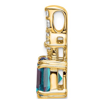 14K Yellow Gold 1/5 ct tw Lab-Grown Diamond Slide Pendant – view 2