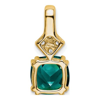 14K Yellow Gold 1/5 ct tw Lab-Grown Diamond Slide Pendant – view 3