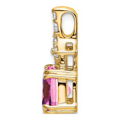 14K Yellow Gold 1/5 ct tw Lab-Grown Diamond Slide Pendant – view 2