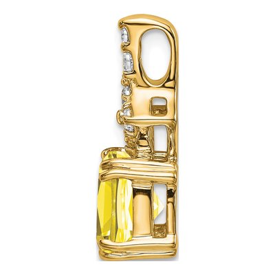 14K Yellow Gold 1/5 ct tw Lab-Grown Diamond Slide Pendant – view 3