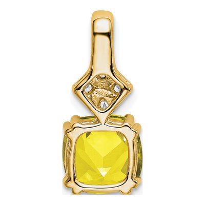 14K Yellow Gold 1/5 ct tw Lab-Grown Diamond Slide Pendant – view 4