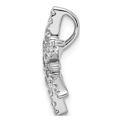 14K White Gold Lab Grown Diamond Slide Pendant – view 3