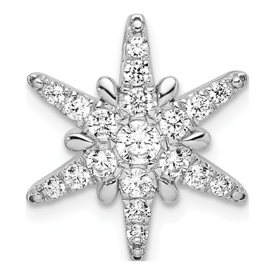 14K White Gold Lab Grown Diamond Slide Pendant