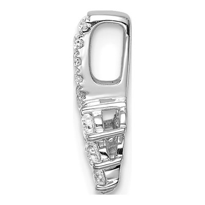 14K White Gold 1/4 ct tw Lab-Grown Diamond Leaf Slide Pendant – view 3
