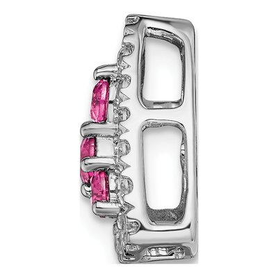 14K White Gold 3/8 ct tw Lab-Grown Diamond Slide Pendant – view 3