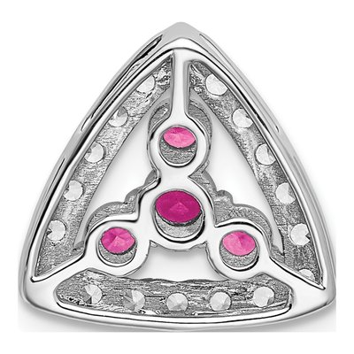 14K White Gold 3/8 ct tw Lab-Grown Diamond Slide Pendant – view 4