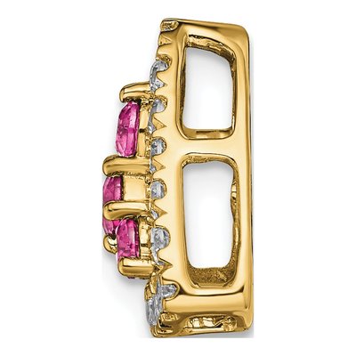 14K Yellow Gold 3/8 ct tw Lab-Grown Diamond Slide Pendant – view 3