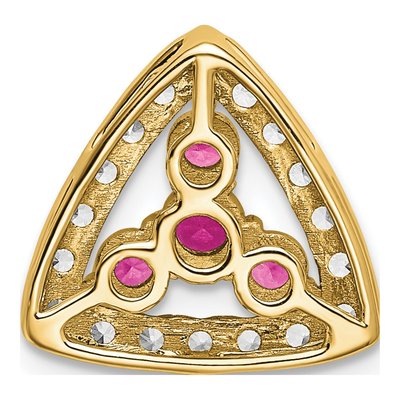 14K Yellow Gold 3/8 ct tw Lab-Grown Diamond Slide Pendant – view 4