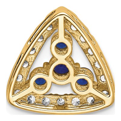 14K Yellow Gold 1/2 ct tw Lab-Created Sapphire & Lab-Grown Diamond Slide Pendant – view 4