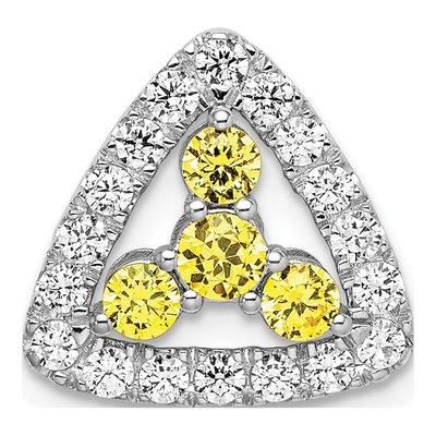 14K White Gold 1/2 ct tw Lab-Grown Diamond Slide Pendant