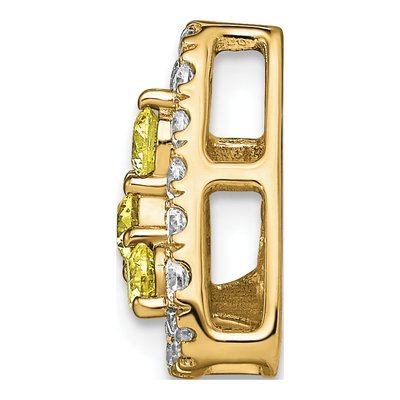 14K Yellow Gold 1/2 ct tw Lab-Grown Diamond Triangle Slide Pendant – view 3