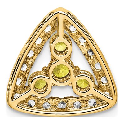 14K Yellow Gold 1/2 ct tw Lab-Grown Diamond Triangle Slide Pendant – view 4