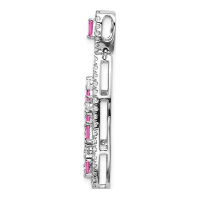 14K White Gold 7/8 ct tw Lab-Grown Diamond Pure Serenity Cr Sapp Slide Pendant – view 2