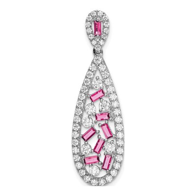 14K White Gold 7/8 ct tw Lab-Grown Diamond Pure Serenity Cr Sapp Slide Pendant
